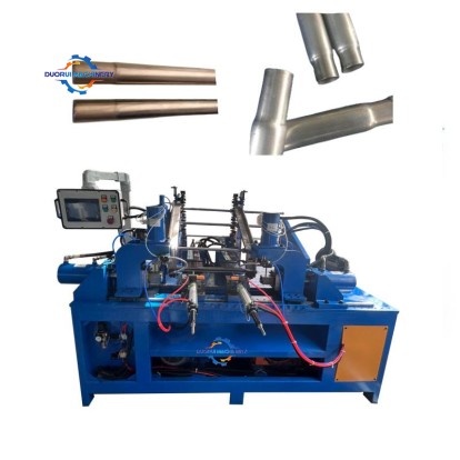 Double-head reducing diameter and punching integrated machine
